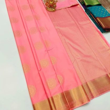 Semi Kanchipuram saree- Mint color